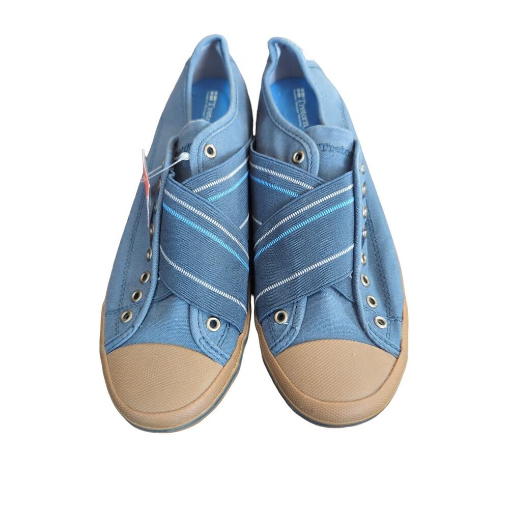 TRETORN CLASSIC MOTTO BOAT SHOES BLUE/BROWN CANVAS SNEAKER Copy 2